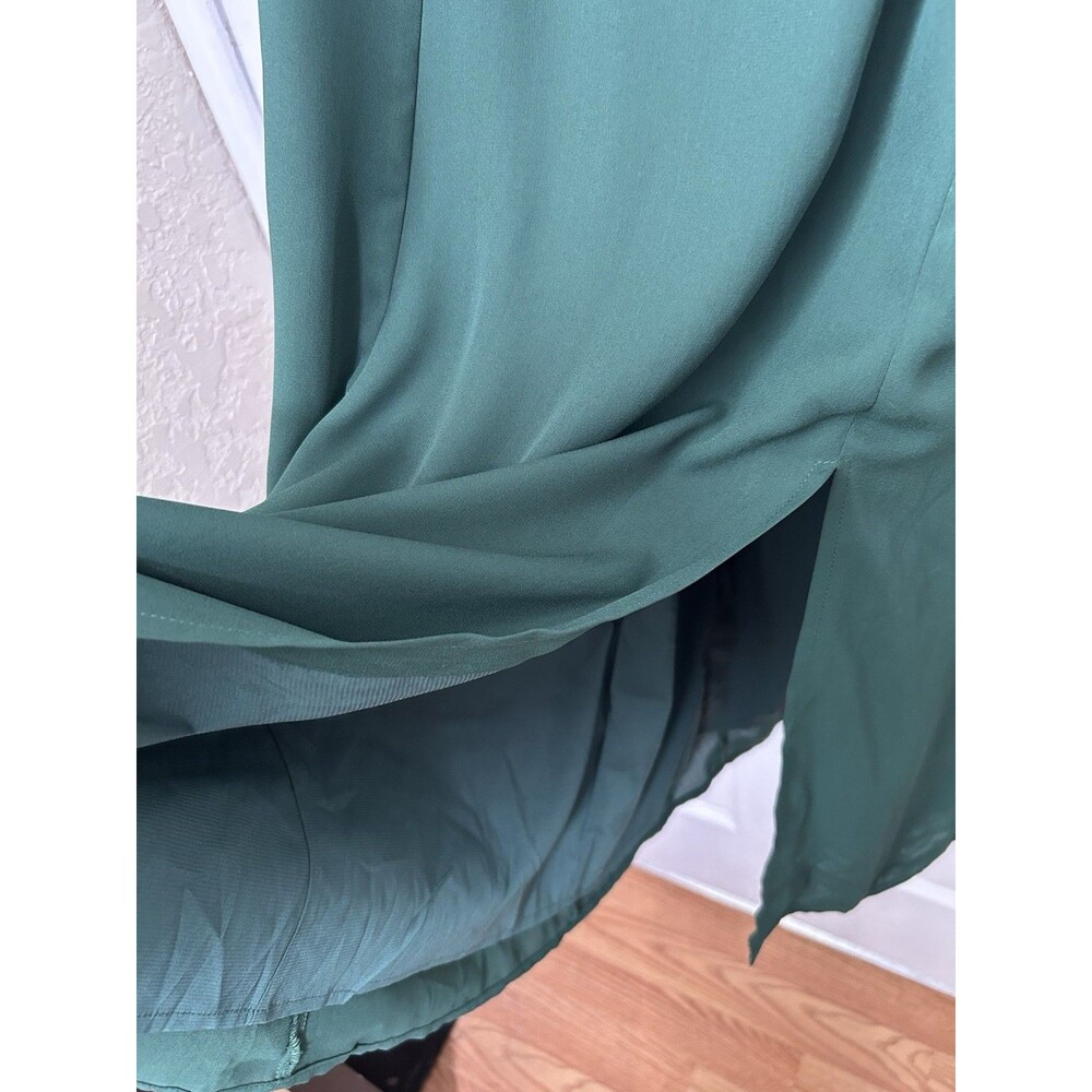 NWT Cottagecore Romantic Green Puff Sleeve Square Neck Midi Commense Dress XS - Picture 12 of 13